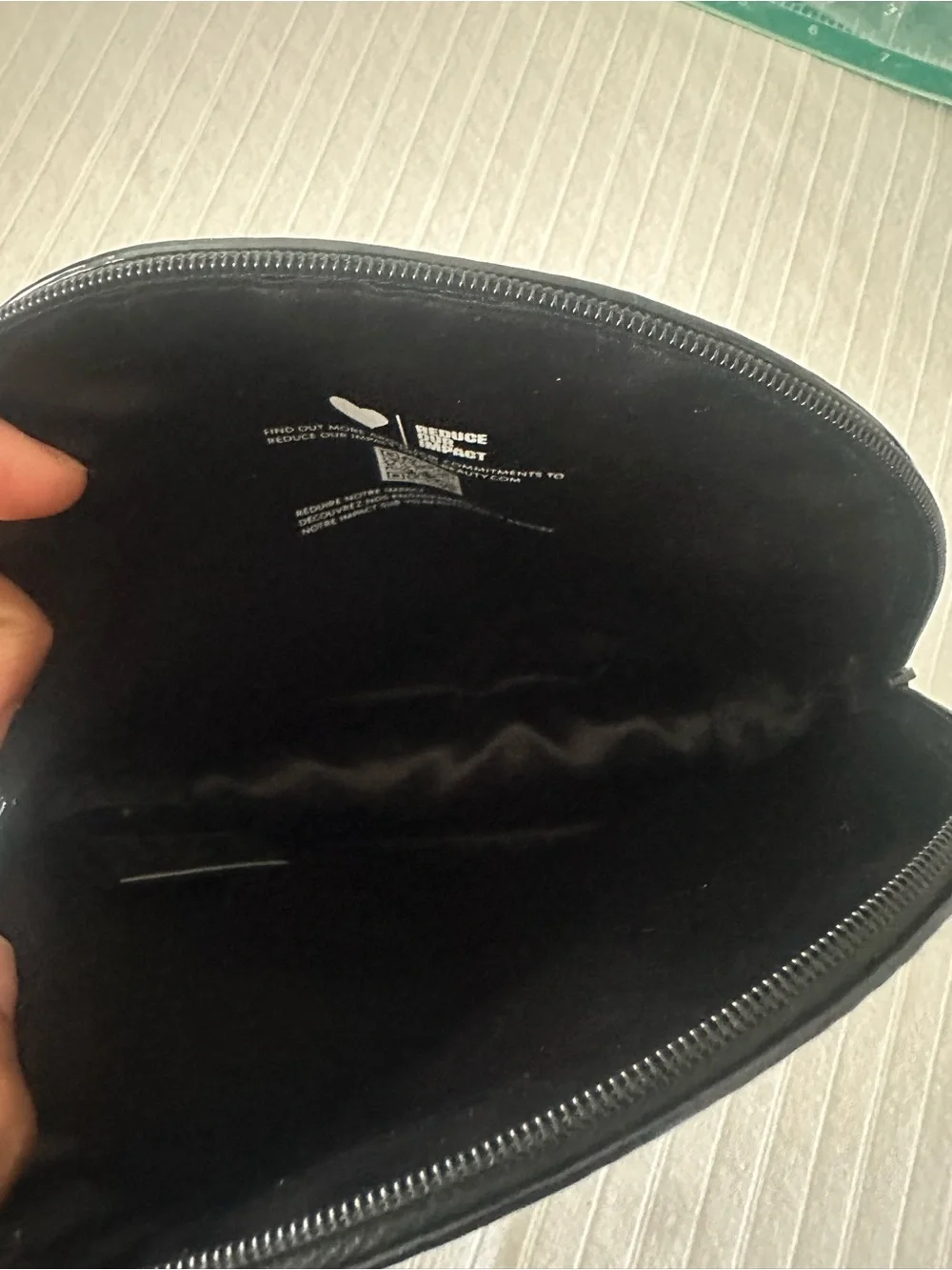 Yves Saint Laurent Black Patent Cosmetic Pouch